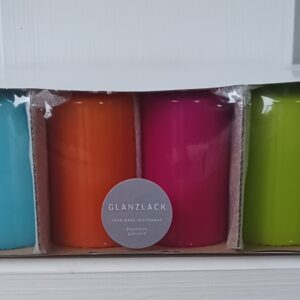 4 x Safe Candle Glanzlack im bunten Mix Größe 100x60 mm