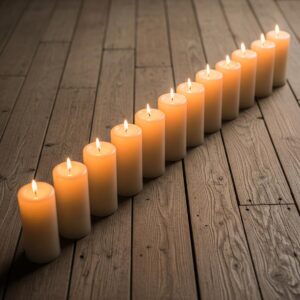 12 x Safe Candle Größe 100x50 mm
