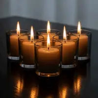 6 x Wenzel Kerze im massiven Glas