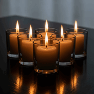 6 x Wenzel Kerze im massiven Glas