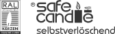 ral sc - 4 x Trend Safe Candle Größe 80 x 80 mm