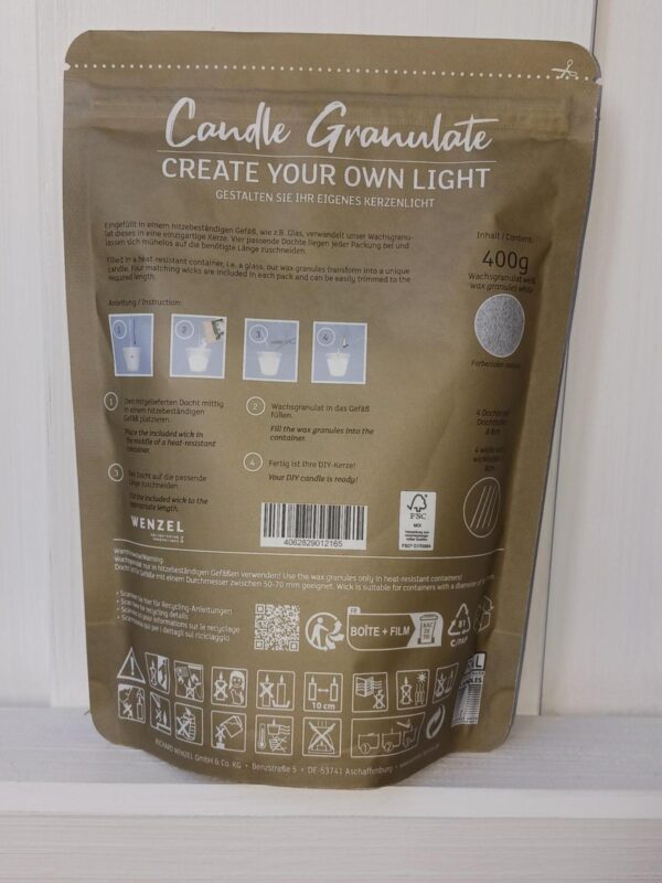 1 x 400g Kerzengranulat mit vier Dochten – Bild 2