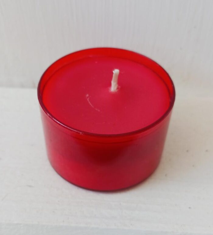 50 x Teelichte Wenzel Nightlights in roter Hülle mit zweifarbigem Wachs – Bild 4