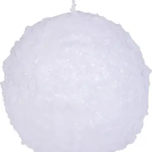 255 80 02 300x300 - 4 x Kugelkerze Safe Candle verzierte Weihnachtskerze Serie Schneeball Durchmesser ca. 60 mm