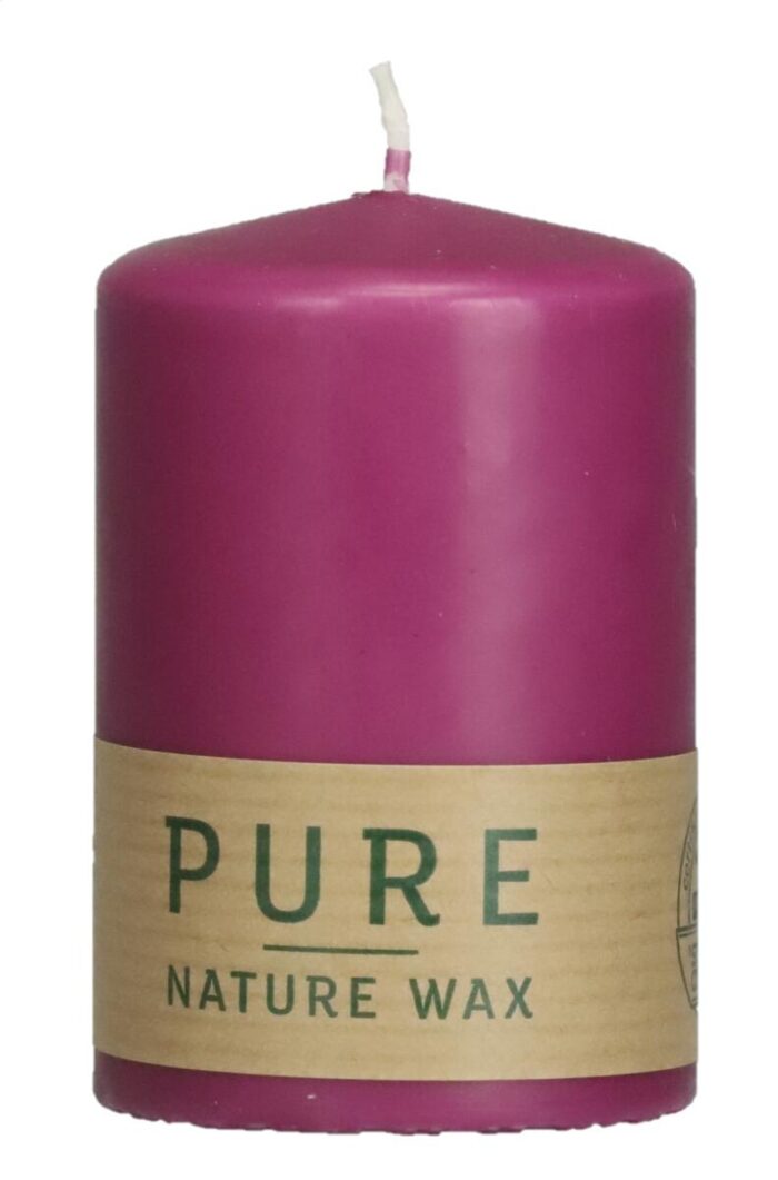 1 x Pure nachhaltige Kerze Größe 90x70 mm Safe Candle Ausführung Farbe erika
