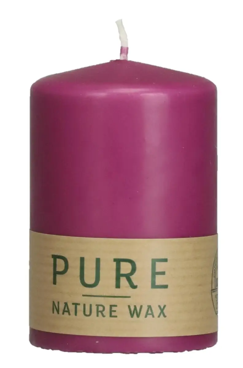 30-P9060_75_031_sml 1 x Pure nachhaltige Kerze Größe 90x70 mm Safe Candle Ausführung Farbe erika