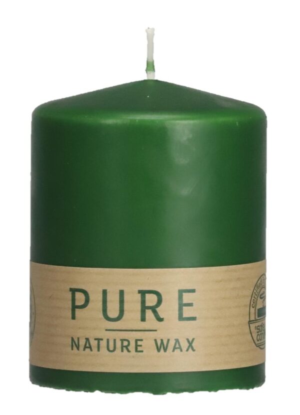 1 x Pure nachhaltige Kerze Größe 130x70 mm Safe Candle Ausführung Farbe jägergrün