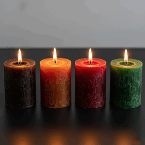 4 x Rustic Safe Candle 110x70 mm