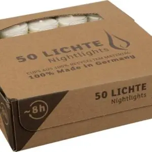 Wenzel Nightlights in transparenter Hülle, 50 Stück je VE