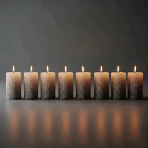 8 x Rustic Safe Candle 110x60 mm