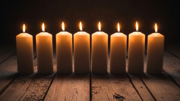 8 x Safe Candle Größe 150x70 mm