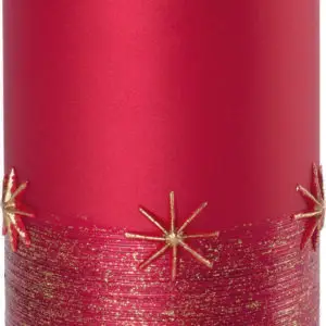 4 x Safe Candle verzierte Weihnachtskerze Serie Emira Größe ca. 100 x 60 mm