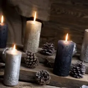 4 x Deko Kerze Serie Calla Größe ca. 110 x 60 mm