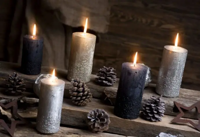 Unbenannt 4 x Deko Kerze Serie Calla Größe ca. 110 x 60 mm