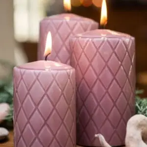 4 x Dekokerze Serie Victoria Größe ca. 130 x 75 mm