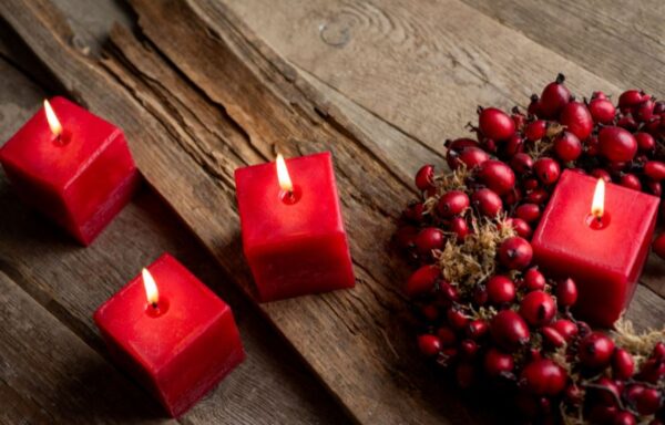 4 x Safe Candle Trend Vierkant 56/56/56 mm