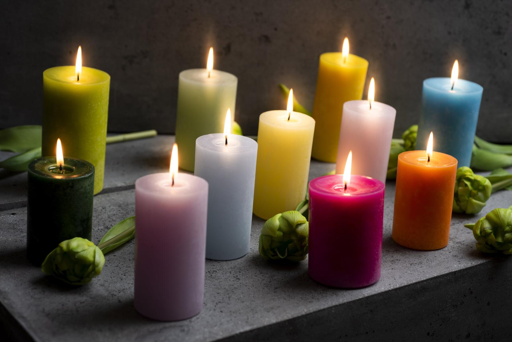 80-150mm Höhe für Adventskranz 4x Adventskerzen-Weihnachtskerzen Ø60-80mm 