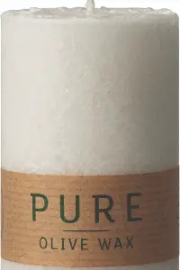 6 x Pure Olive Wax nachhaltige Kerze Größe 90x60 mm Safe Candle Ausführung