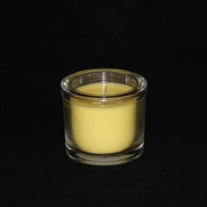 6 x Wenzel Kerze im Glas Farbe pastellgelb