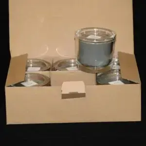 img 1085 min 1 300x300 - Duftkerze 6 x Wenzel Kerze im Glas Farbe grau mit Duftrichtung kaschmir