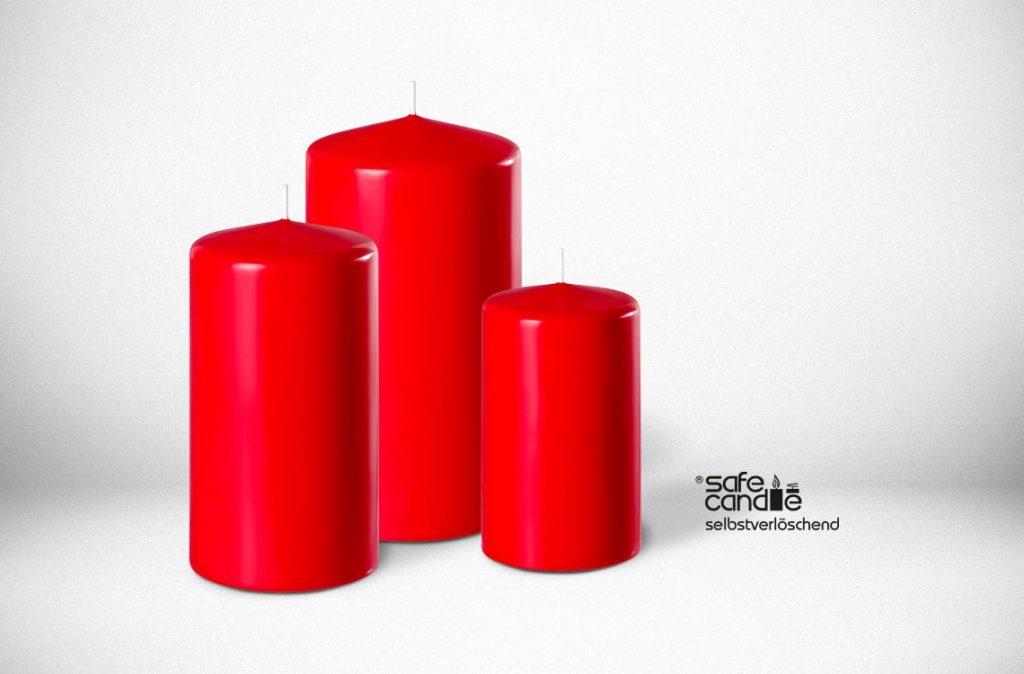 4 x Safe Candle Größe 130×70 mm 123