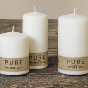 12 x Pure nachhaltige Kerze Größe 90x60 mm Safe Candle Ausführung