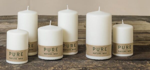 12 x Pure nachhaltige Kerze Größe 90x60 mm Safe Candle Ausführung