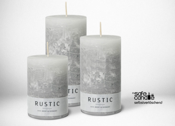 8 x Rustic Safe Candle 110x60 mm