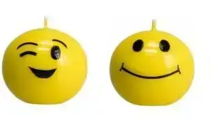 Smiley Kerze ca. 5 cm Durchmesser
