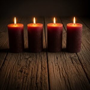 4 x Rustic Safe Candle 140x70 mm
