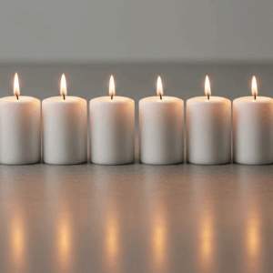 8 x Safe Candle Größe 100x70 mm
