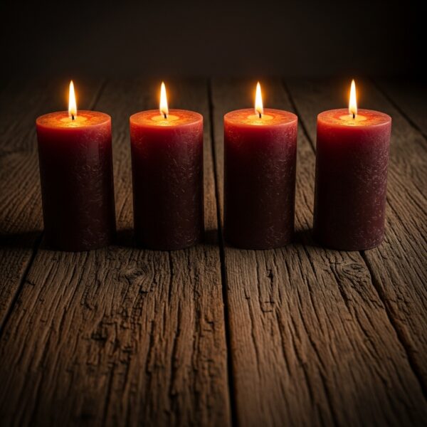 4 x Rustic Safe Candle 80x70 mm