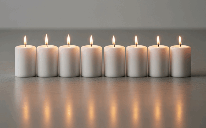 8 x Safe Candle Größe 130x70 mm