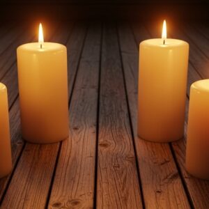 4 x Safe Candle Größe 150x80 mm