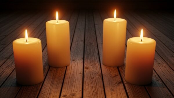 4 x Safe Candle Größe 150x80 mm